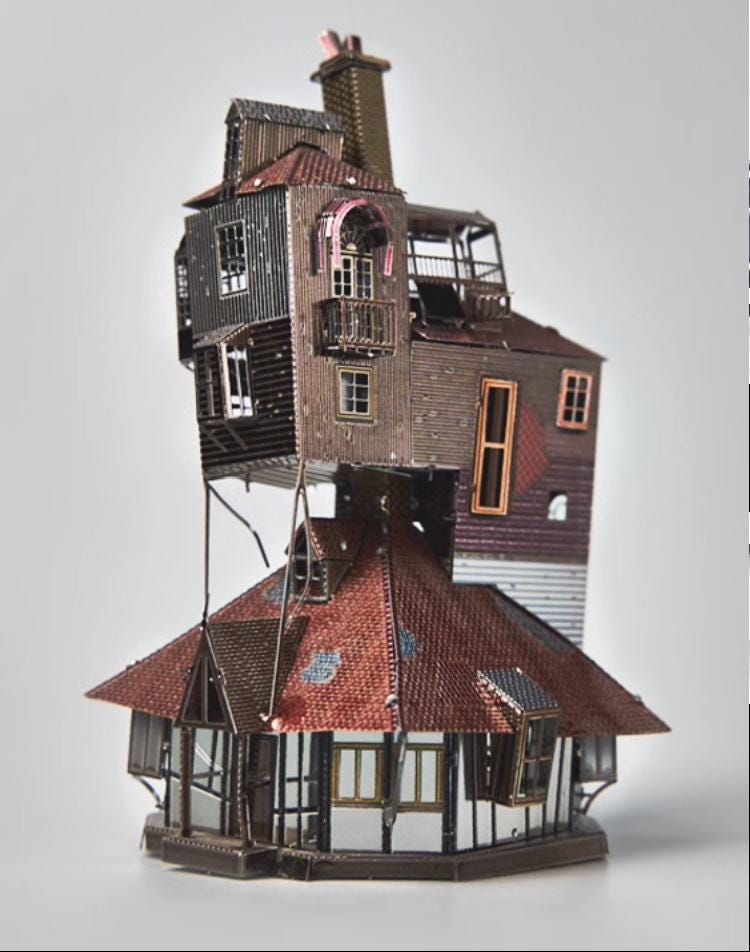 Weasley House Metal Model Kit 3D Puzzle Craft Gift The Burrow House Laser Cut Puzzles Jigsaw Hobby Gift for Harry Potter lover