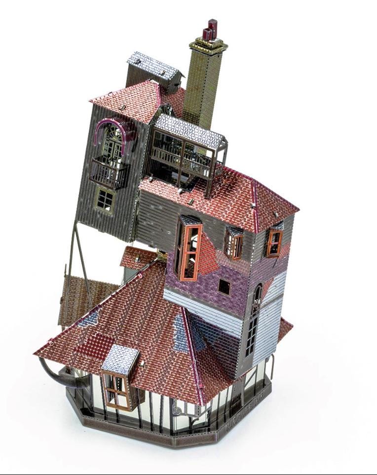 Weasley House Metal Model Kit 3D Puzzle Craft Gift The Burrow House Laser Cut Puzzles Jigsaw Hobby Gift for Harry Potter lover
