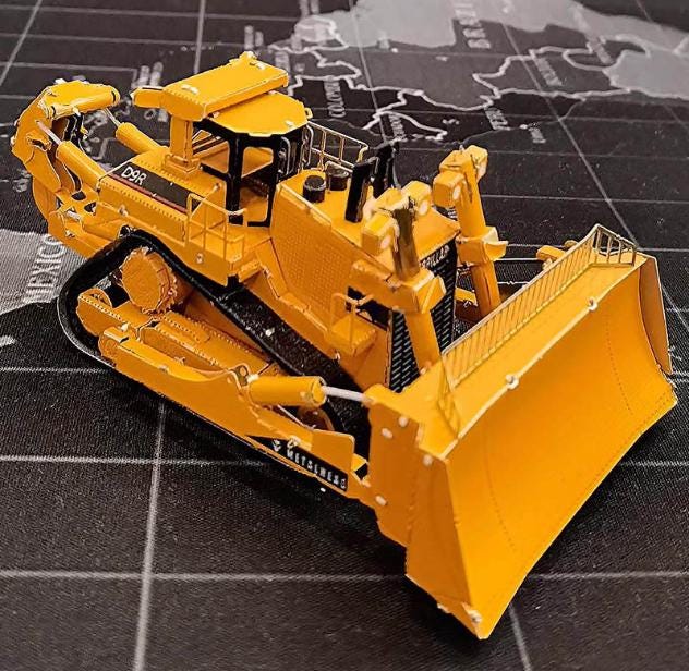 Dozer Dump Truck Excavator Metal Model Kit – 3D Puzzle Craft Gift for Truck Lovers & Hobbyists