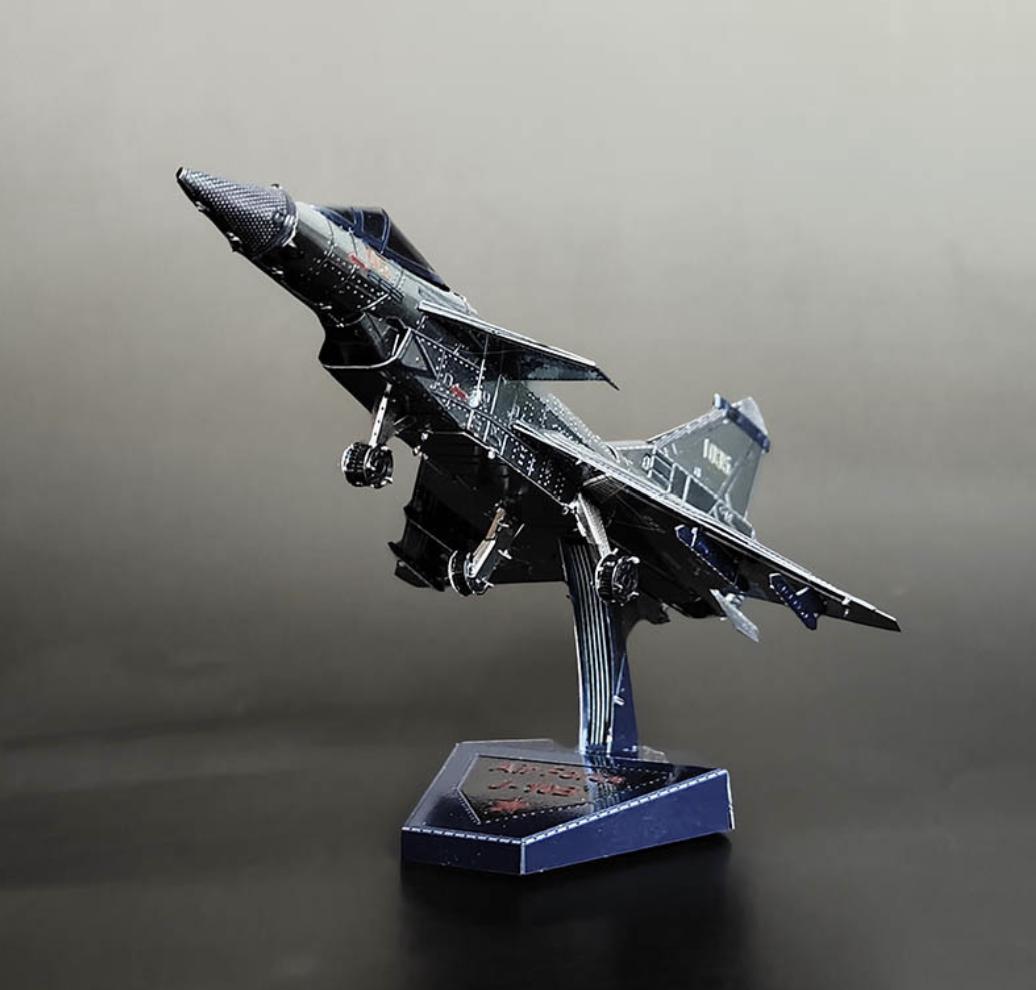 Chengdu J-10B Vigorous Dragon Metal Model Kit – 3D Laser-Cut Puzzle for Fighter Jet Fans