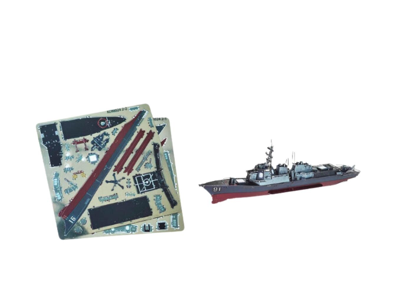 Arleigh Burke-class Destroyer Metal Model Kit – 3D Laser-Cut Puzzle for Military & Naval Enthusiasts