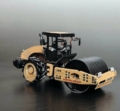Road Roller Metal Model Kit – 3D Laser-Cut Puzzle for Construction Fans & DIY Hobbyists