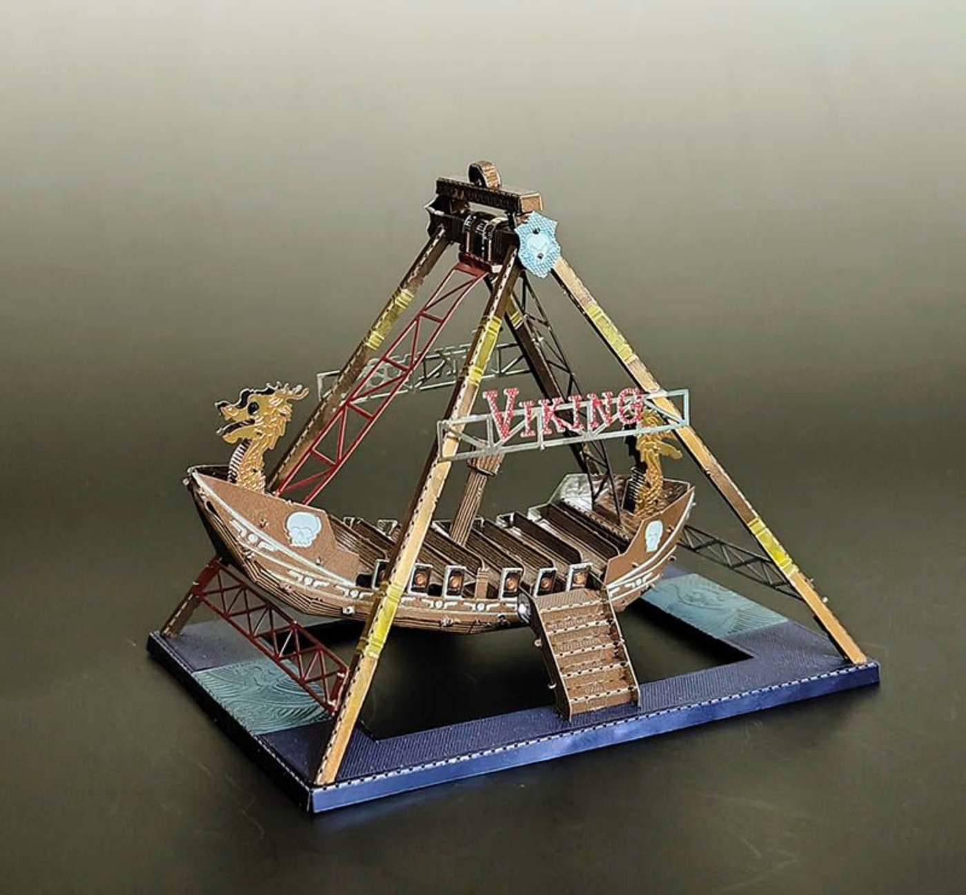 Viking Ship Ride Metal Model Kit – 3D Laser-Cut Puzzle for Amusement Park & DIY Fans