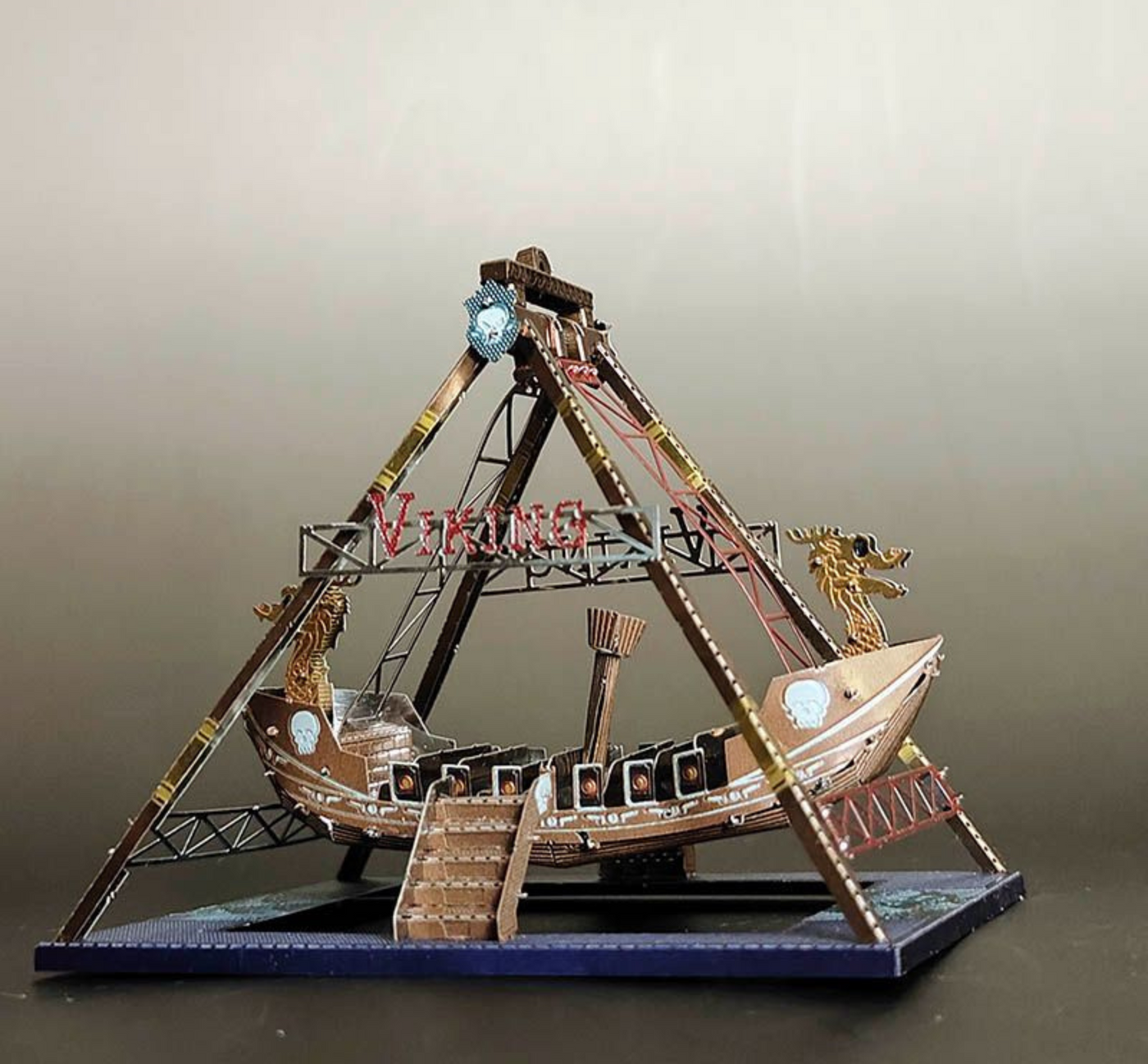 Viking Ship Ride Metal Model Kit – 3D Laser-Cut Puzzle for Amusement Park & DIY Fans