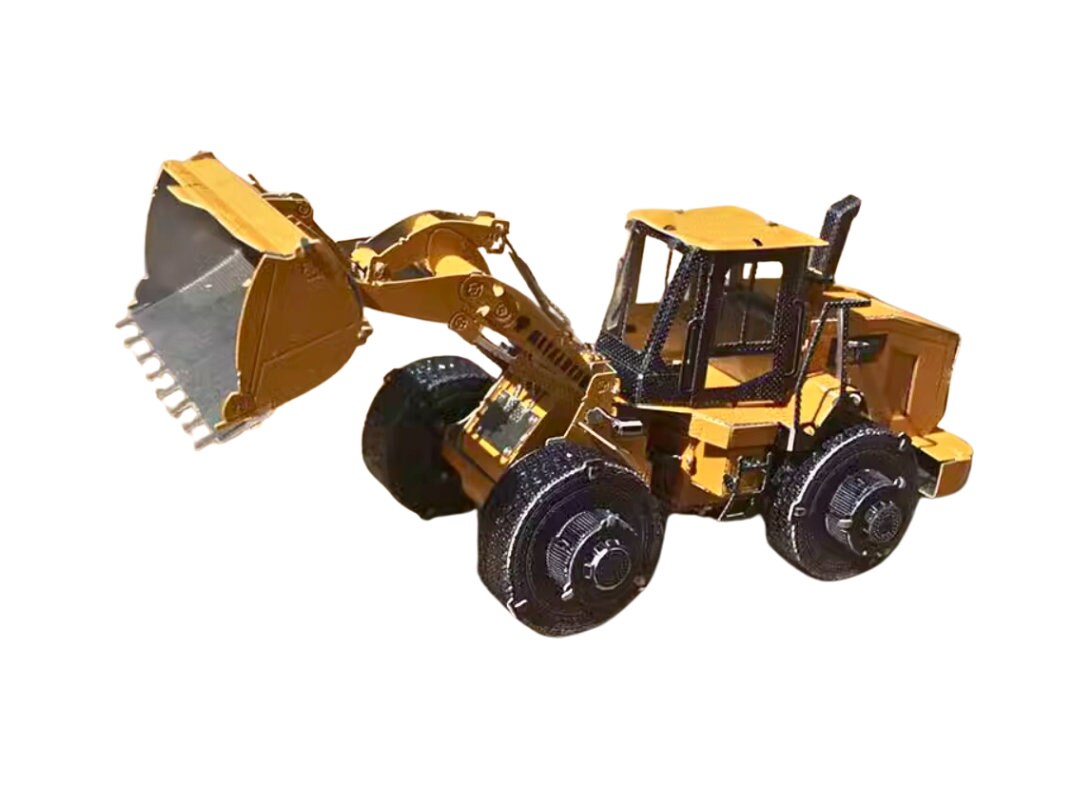 CAT Wheel Loader Metal Model Kit – 3D Puzzle DIY Craft Gift | Laser Cut Heavy Vehicle Model for Hobbyists