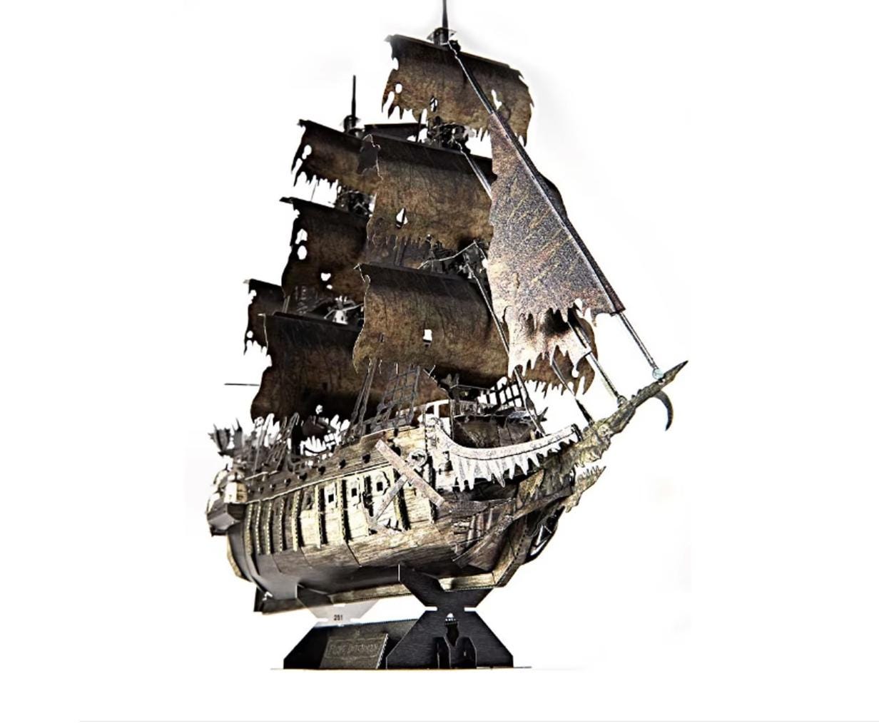 Flying Dutchman Ship Metal Model Kit – 3D Laser-Cut Puzzle | Pirates of the Caribbean DIY Gift for Movie Fans