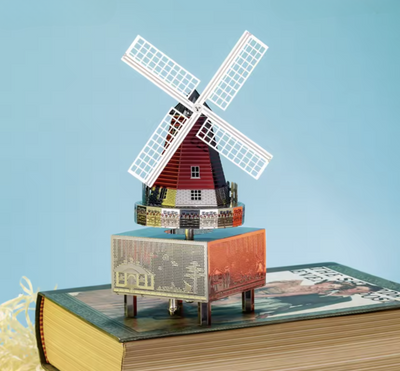 Windmill Music Box 3D Metal Model Kit – DIY Laser-Cut Puzzle for Adults & Collectors with Twinkle Star Melody