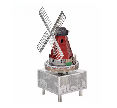 Windmill Music Box 3D Metal Model Kit – DIY Laser-Cut Puzzle for Adults & Collectors with Twinkle Star Melody