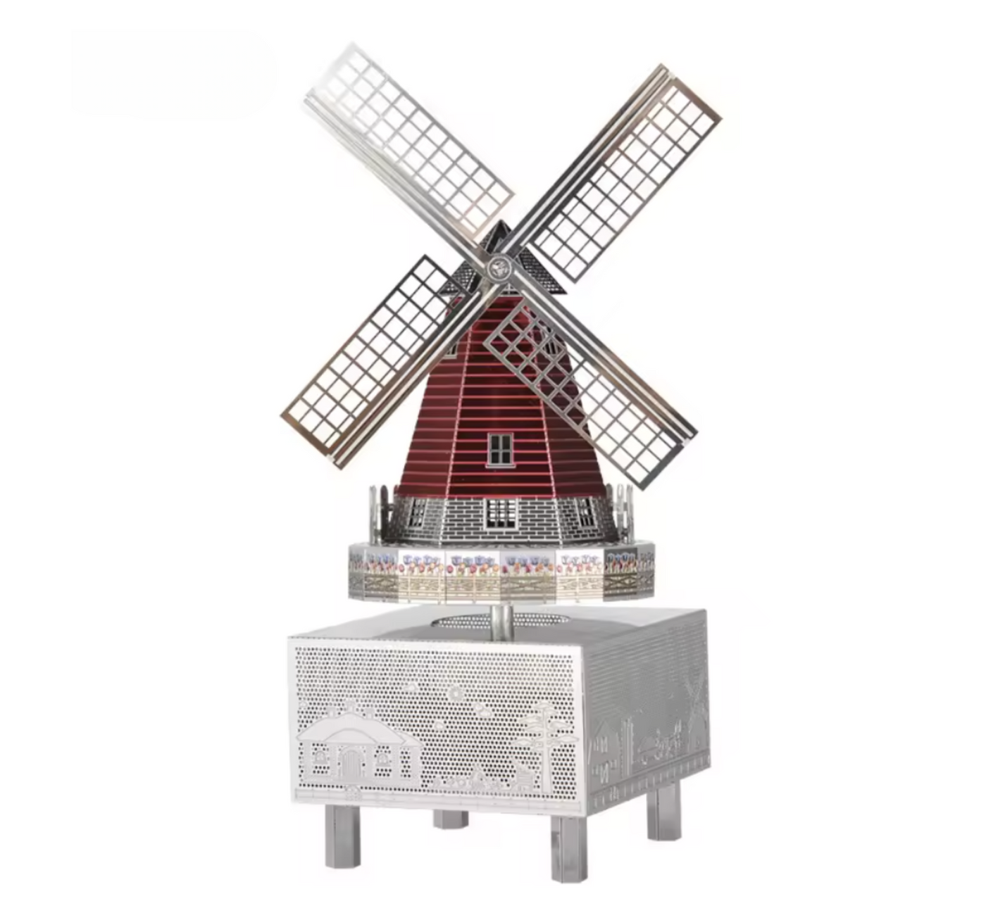 Windmill Music Box 3D Metal Model Kit – DIY Laser-Cut Puzzle for Adults & Collectors with Twinkle Star Melody