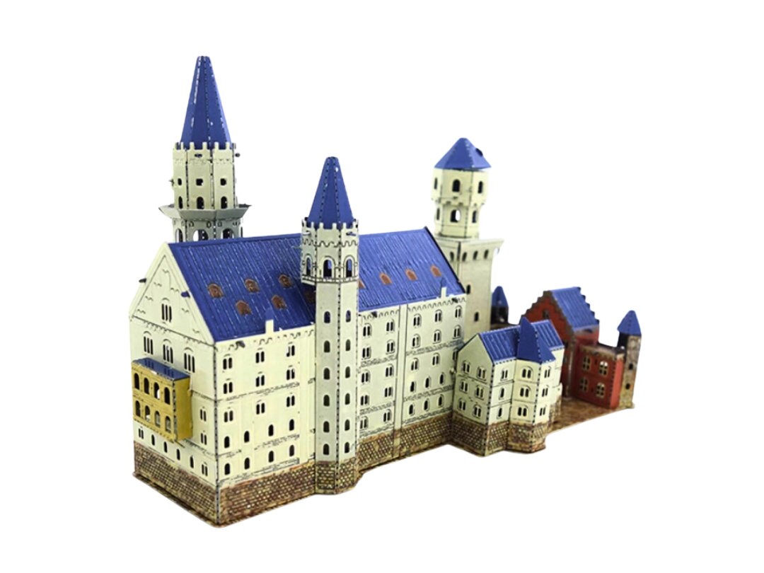 Neuschwanstein Castle Metal Model Kit – 3D Puzzle Craft for Architecture & Disney Fans