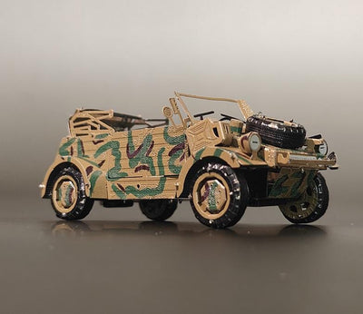 Volkswagen Type 82 Bucket Truck Metal Model Kit – 3D Laser-Cut Puzzle for WWII Military Vehicle Enthusiasts
