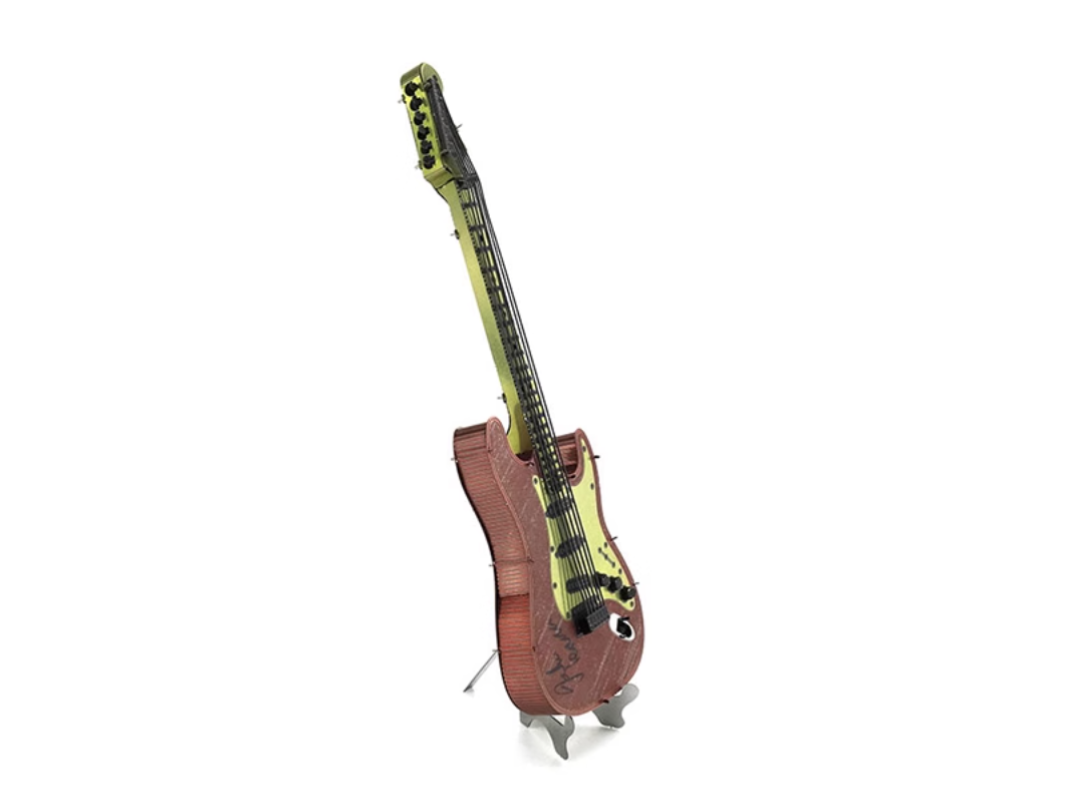 John Lennon Beatles Miniature Guitar Metal Model Kit – 3D Laser-Cut Puzzle for Beatles Fans & Music Lovers