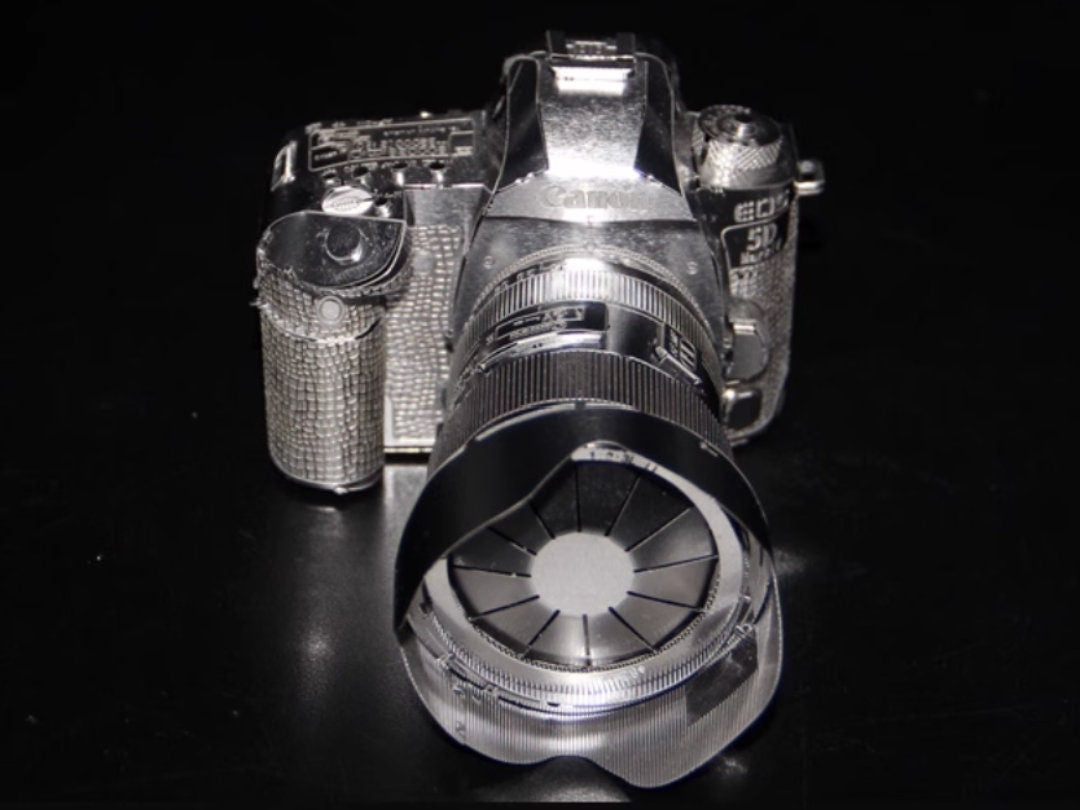 Canon Camera Metal Model Kit – 3D Puzzle DIY Craft Gift for Photography Lovers