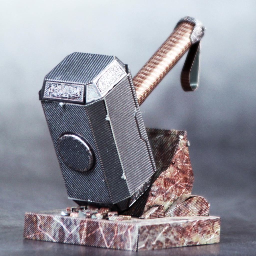 Thor's Hammer Metal Model Kit – 3D Laser-Cut Puzzle for Marvel Fans