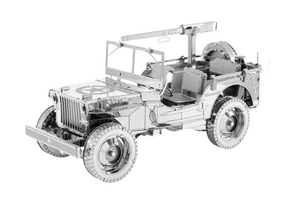 Vintage Military Jeep 3D Metal Puzzle – Willys MB Model Kit, Laser-Cut Craft for History Buffs, Puzzle Enthusiasts & Veterans