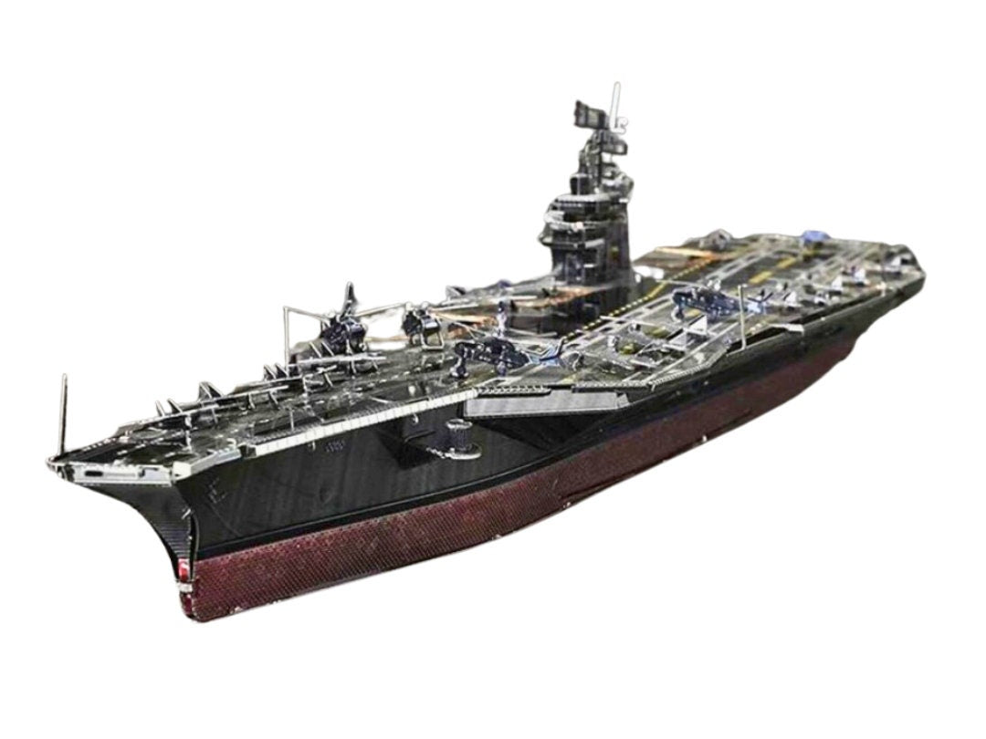 USS Theodore Roosevelt Carrier Metal Model Kit – 3D Laser-Cut Puzzle for Naval Enthusiasts