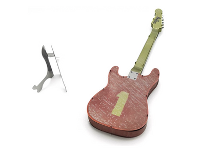 John Lennon Beatles Miniature Guitar Metal Model Kit – 3D Laser-Cut Puzzle for Beatles Fans & Music Lovers