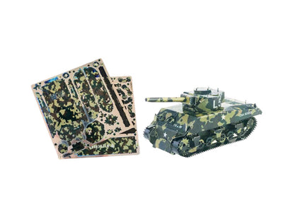 US M4 Sherman Tank Metal Model Kit – 3D Laser-Cut Puzzle Craft Gift for WWII History Enthusiasts