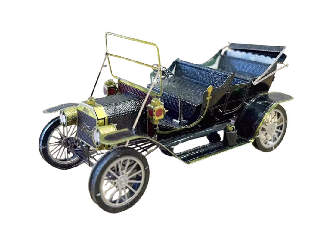 Ford 1908 Model T Car Metal Model Kit – 3D Laser-Cut Puzzle for Car Enthusiasts