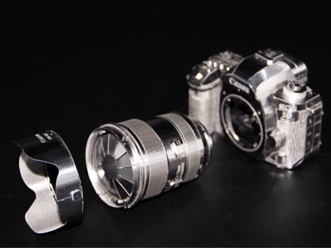 Canon Camera Metal Model Kit – 3D Puzzle DIY Craft Gift for Photography Lovers