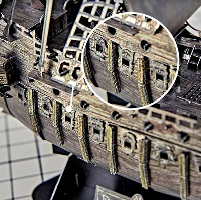 Flying Dutchman Ship Metal Model Kit – 3D Laser-Cut Puzzle | Pirates of the Caribbean DIY Gift for Movie Fans