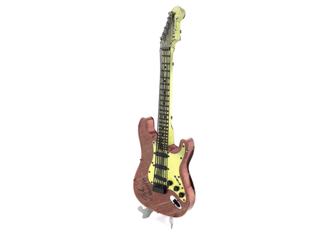 John Lennon Beatles Miniature Guitar Metal Model Kit – 3D Laser-Cut Puzzle for Beatles Fans & Music Lovers