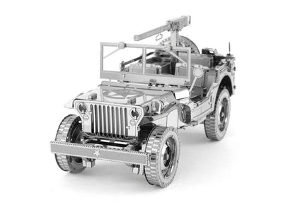 Vintage Military Jeep 3D Metal Puzzle – Willys MB Model Kit, Laser-Cut Craft for History Buffs, Puzzle Enthusiasts & Veterans