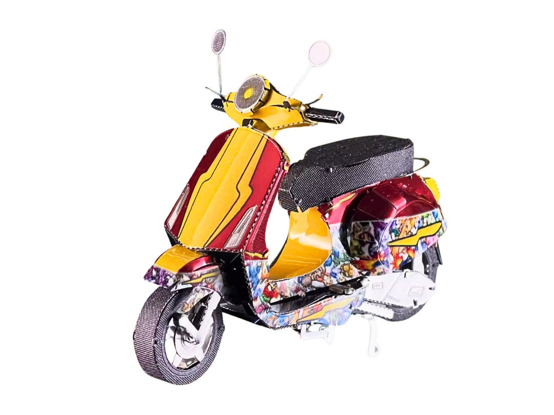 Vespa Primavera 150 Motorbike Metal Model Kit – 3D Puzzle Craft Gift for Motorbike Enthusiasts