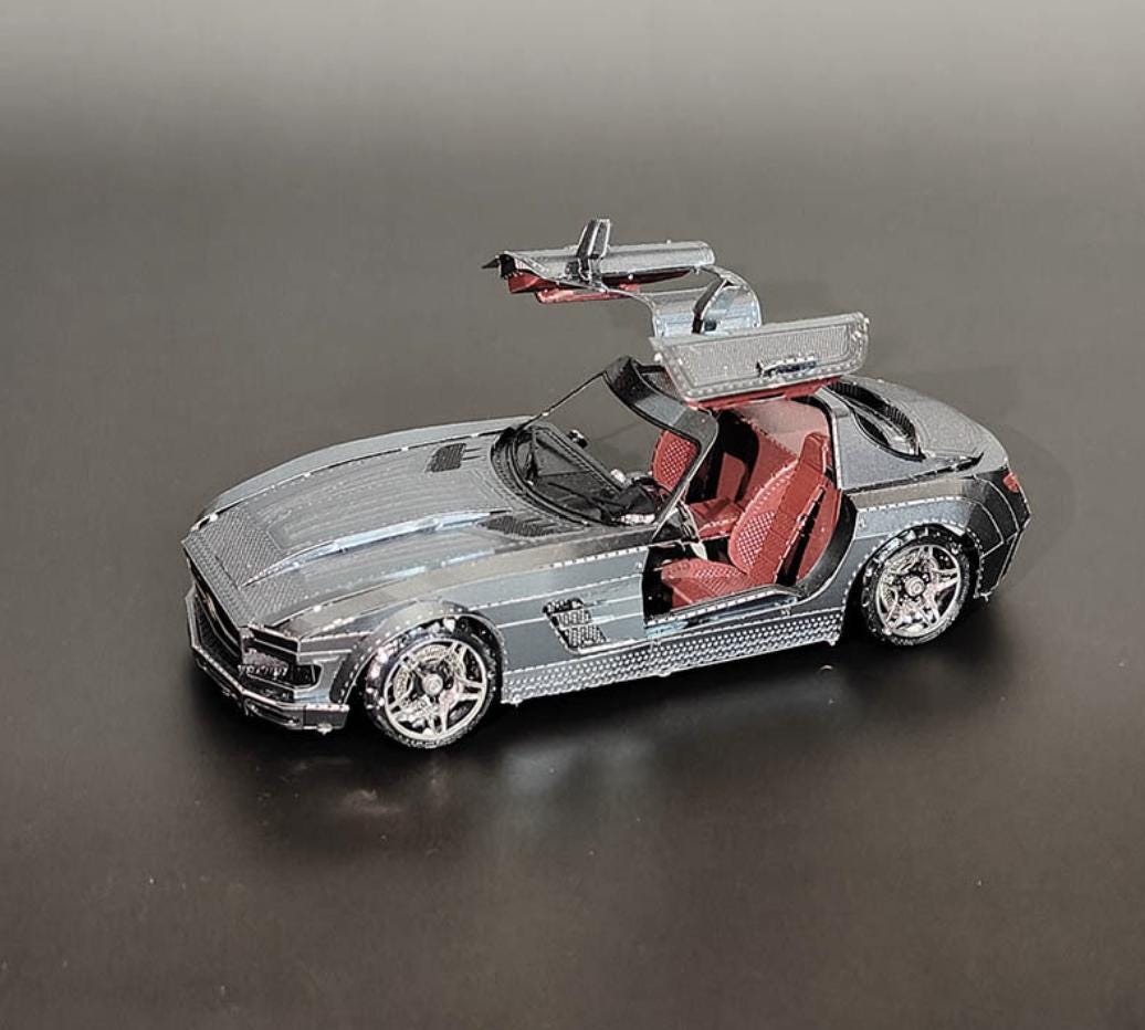 Butterfly Wing Sports Car 3D Metal Puzzle Kit – DIY Laser-Cut Model for Car Lovers & Craft Hobbyists