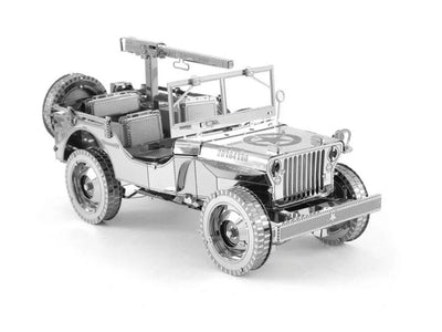 Vintage Military Jeep 3D Metal Puzzle – Willys MB Model Kit, Laser-Cut Craft for History Buffs, Puzzle Enthusiasts & Veterans