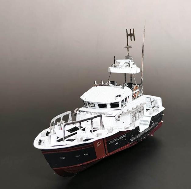Yacht Metal Model Kit – 3D Ship Puzzle for Nautical Enthusiasts & Crafters | DIY Laser-Cut Gift
