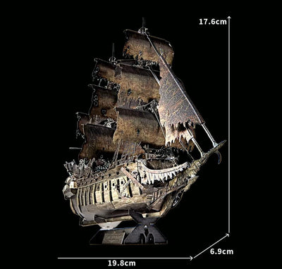 Flying Dutchman Ship Metal Model Kit – 3D Laser-Cut Puzzle | Pirates of the Caribbean DIY Gift for Movie Fans
