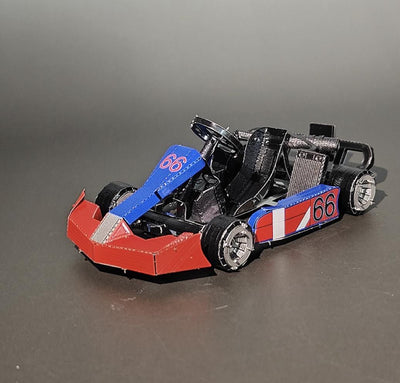 Go Kart Racing Kart Metal Model Kit – 3D Laser Cut Puzzle Craft Gift for Car Lovers & Hobbyists
