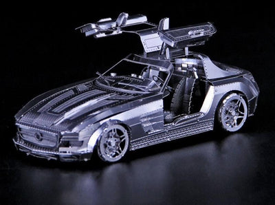 Butterfly Wing Sports Car 3D Metal Puzzle Kit – DIY Laser-Cut Model for Car Lovers & Craft Hobbyists