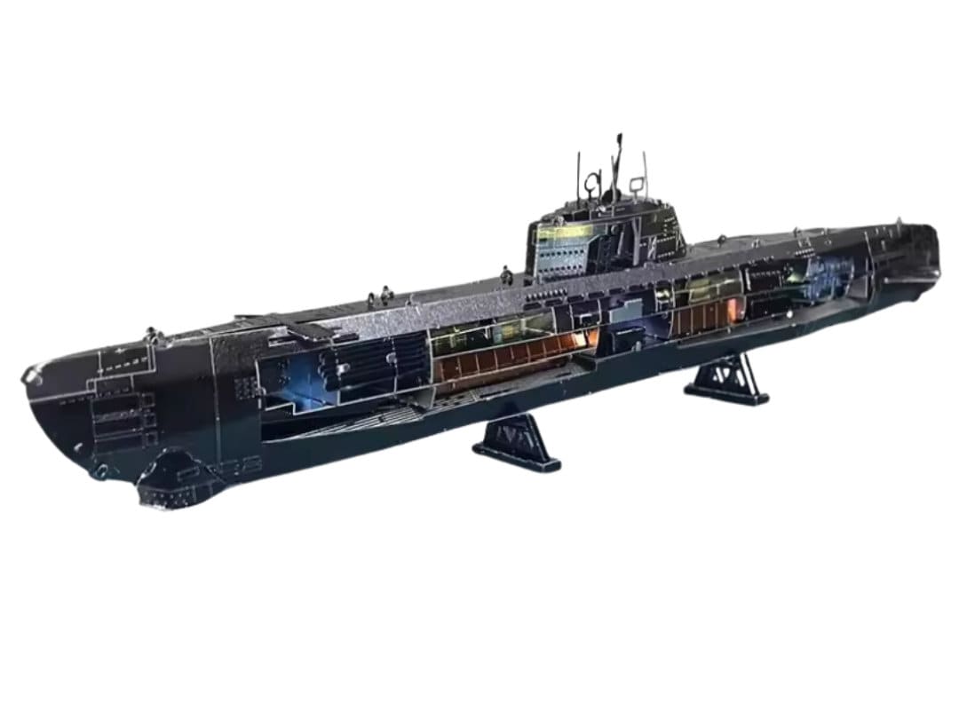 3D Metal Submarine Puzzle Kit – DIY Laser-Cut Model for Nautical & Model Building Enthusiasts