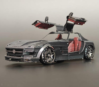 Butterfly Wing Sports Car 3D Metal Puzzle Kit – DIY Laser-Cut Model for Car Lovers & Craft Hobbyists