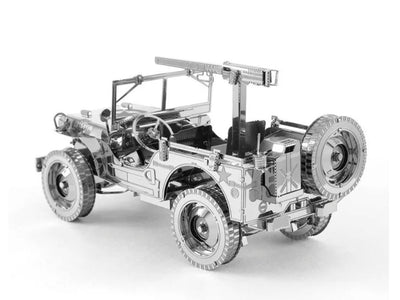 Vintage Military Jeep 3D Metal Puzzle – Willys MB Model Kit, Laser-Cut Craft for History Buffs, Puzzle Enthusiasts & Veterans