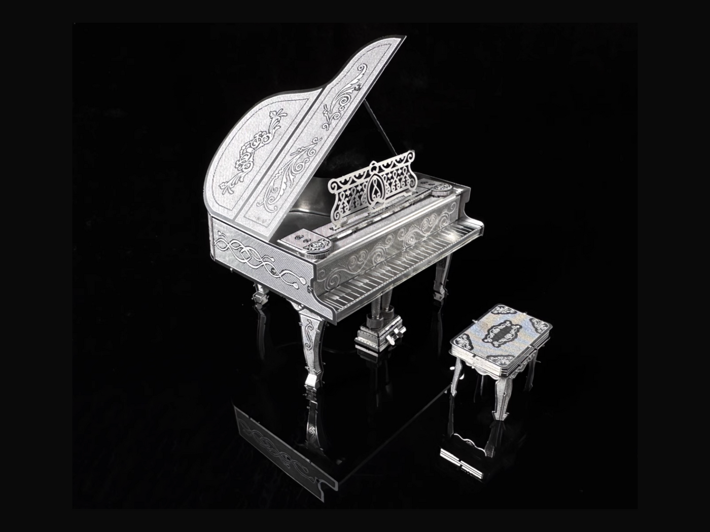 Piano Metal Model Kit – 3D Laser-Cut Puzzle for Music Lovers & Crafters