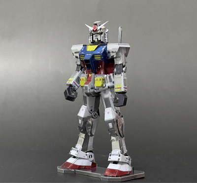 RX-0 Unicorn Gundam 3D Metal Model Kit – Intricate Laser-Cut Puzzle for Mecha & Model Enthusiasts