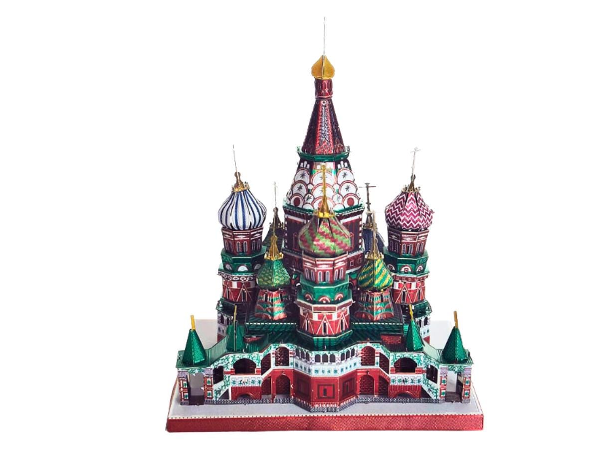 Saint Basil's Cathedral Metal Model Kit – 3D Laser-Cut Puzzle | DIY Craft Gift & Russian Landmark Replica