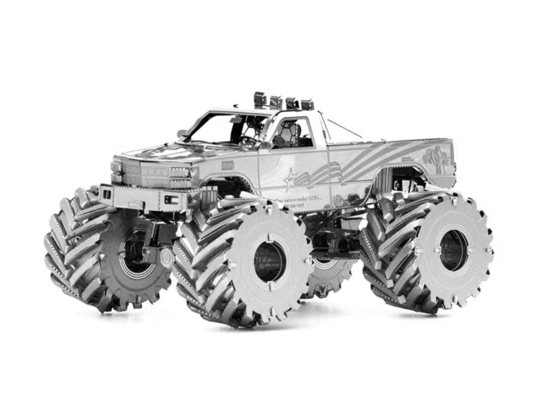 Monster Truck Metal Model Kit – 3D Puzzle DIY Craft Gift for Car Lovers | Laser Cut Hobby Toy
