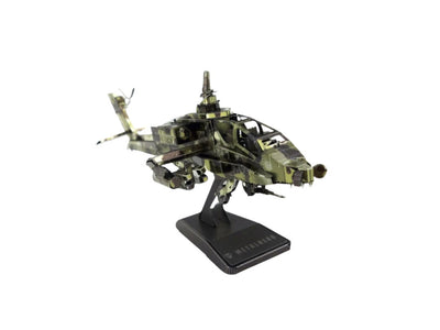 Boeing AH-64 Apache Helicopter Metal Model Kit – 3D Laser-Cut Puzzle for Helicopter Enthusiasts