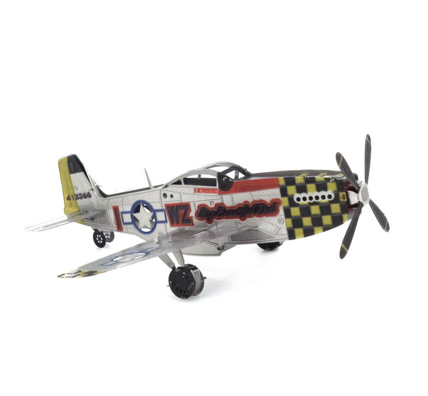 North American P-51 Mustang Metal Model Kit – 3D Puzzle Craft Gift | DIY Laser Cut WWII Fighter Plane Model