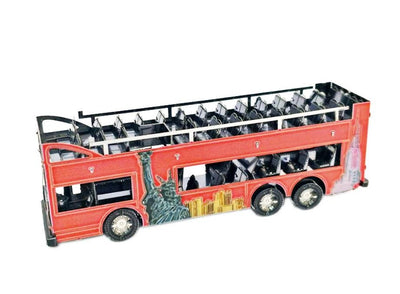 Big Apple New York Sightseeing Bus Metal Model Kit – 3D Laser-Cut Puzzle for NYC Lovers