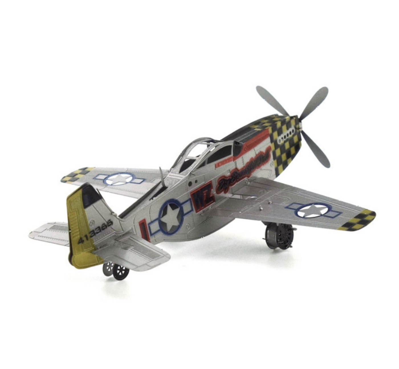 North American P-51 Mustang Metal Model Kit – 3D Puzzle Craft Gift | DIY Laser Cut WWII Fighter Plane Model