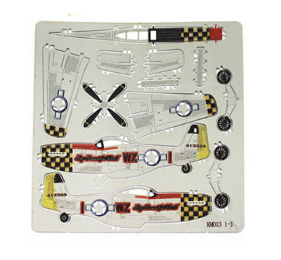 North American P-51 Mustang Metal Model Kit – 3D Puzzle Craft Gift | DIY Laser Cut WWII Fighter Plane Model