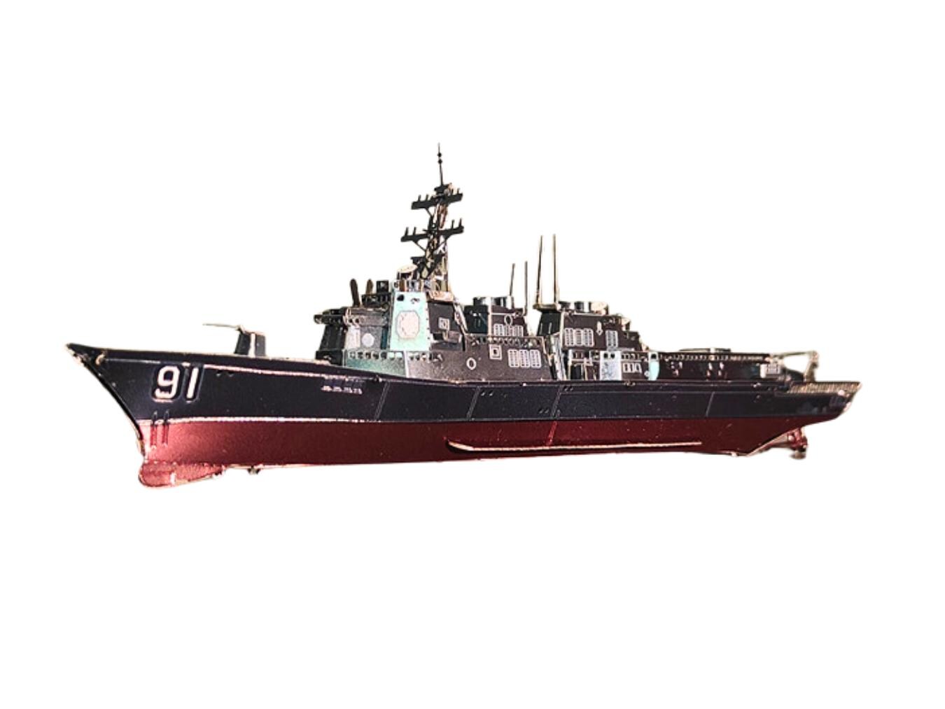 Arleigh Burke-class Destroyer Metal Model Kit – 3D Laser-Cut Puzzle for Military & Naval Enthusiasts