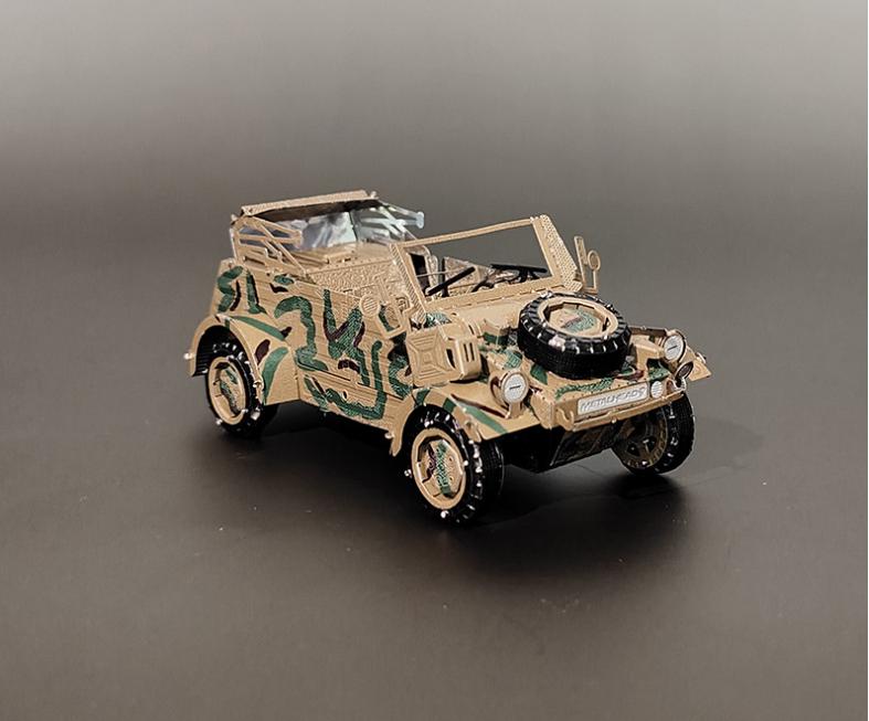 Volkswagen Type 82 Bucket Truck Metal Model Kit – 3D Laser-Cut Puzzle for WWII Military Vehicle Enthusiasts