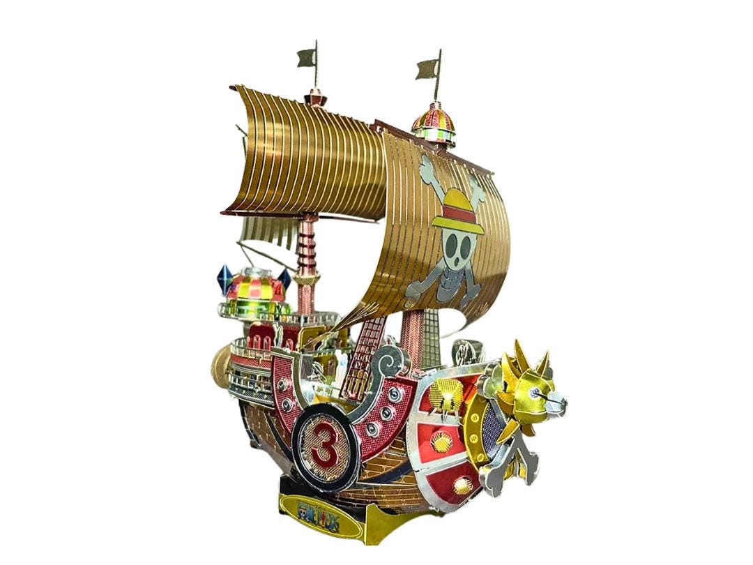 One Piece Thousand Sunny Ship Metal Model Kit – 3D Laser-Cut Puzzle for Anime & Maritime Fans