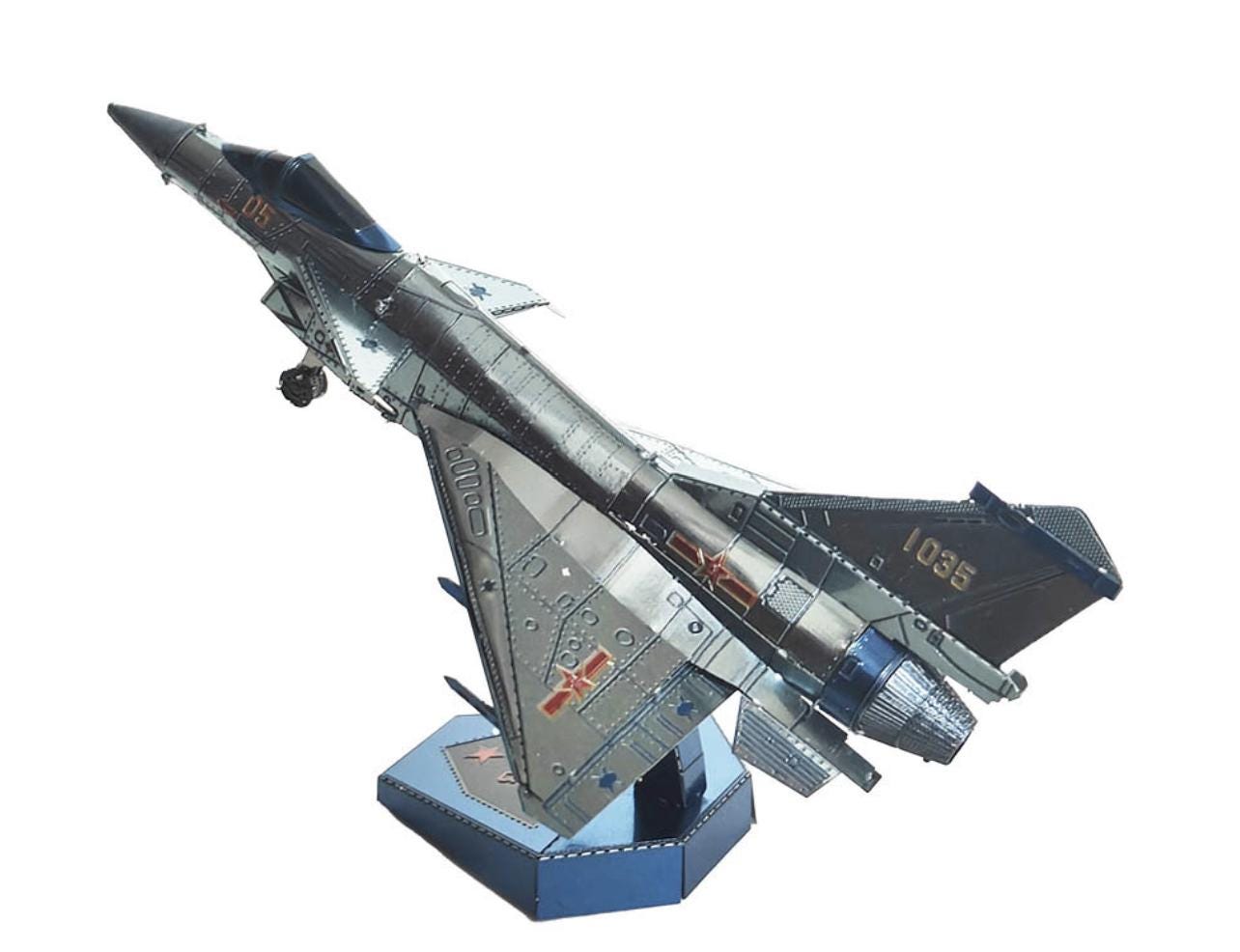 Chengdu J-10B Vigorous Dragon Metal Model Kit – 3D Laser-Cut Puzzle for Fighter Jet Fans